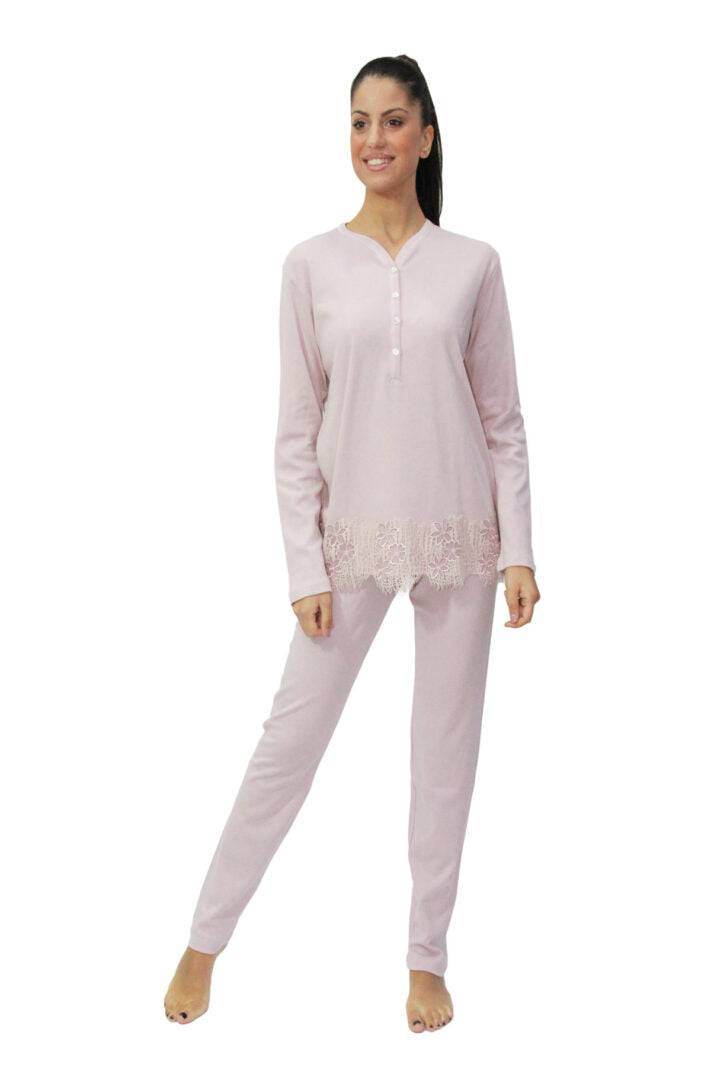 Pigiama Lungo Donna I1923 Fida - evabiancheria